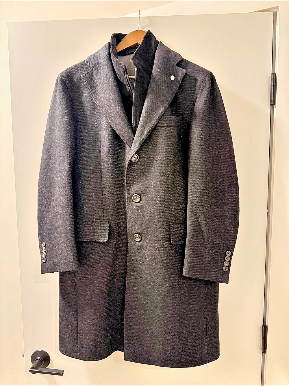 Luigi Bianchi Mantova Men's Wool Cashmere Coat Size 40 R Like New